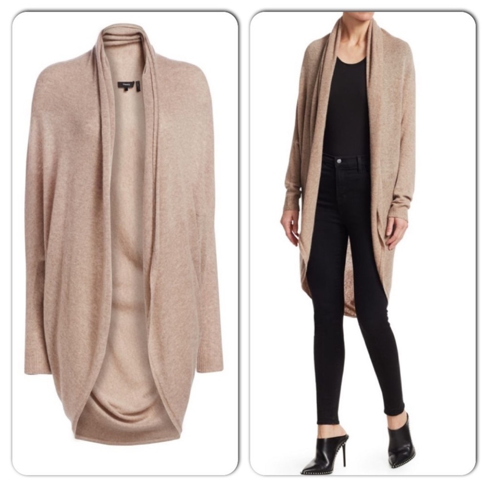 New with tag Theory 100% Cashmere Cocoon Shawl Cardigan sweater